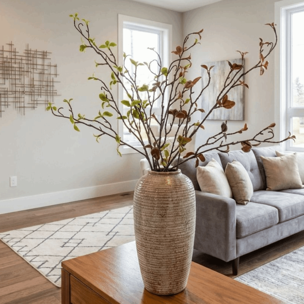 Branch Curly Willow - リアルタッチ人工柳の枯れ枝カールした枝の花瓶用装飾品人工緑の茎プラスチック製の緑の植物フェイク枯れ枝