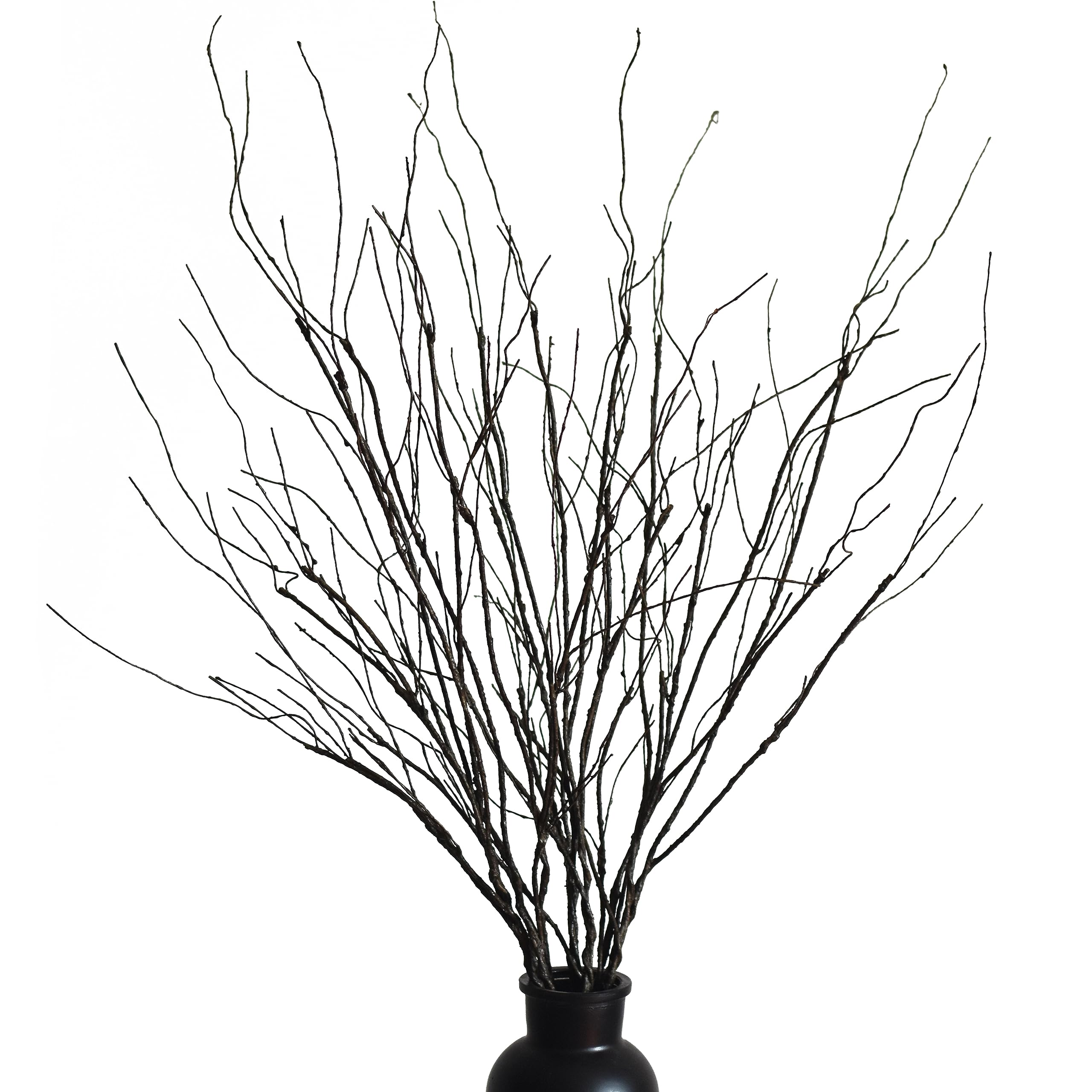 Branch Curly Willow - 10本入り人工柳の枝、長さ30.7インチ、リアルな曲がり具合の人工枝花、乾燥茎、家の装飾用