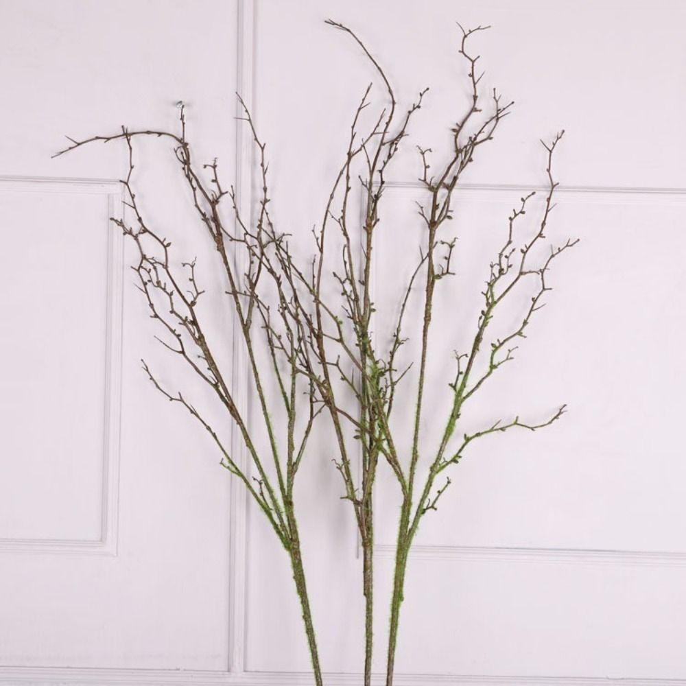 120cmの長さの人工柳の枝。4本の枝が分かれており、リアル - Branch Curly Willow のレビューと価格