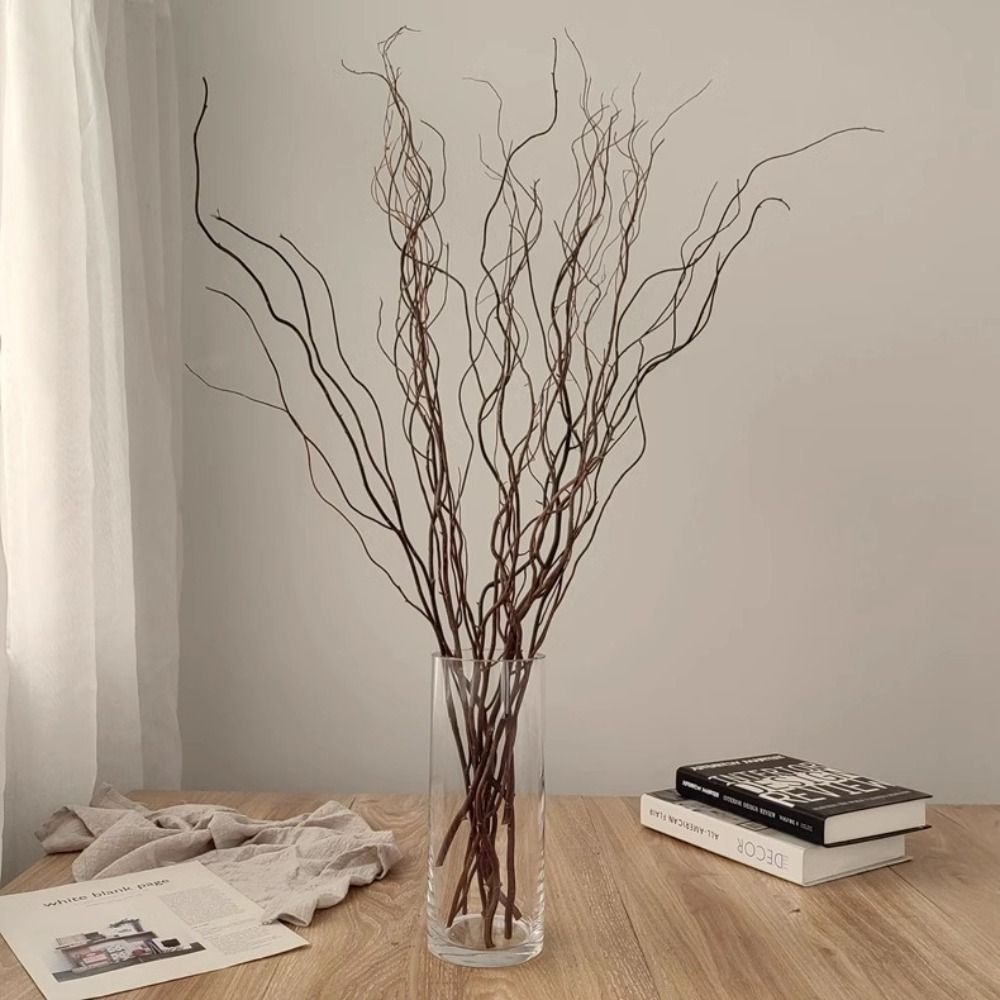 120cmの長さの人工柳の枝。4本の枝が分かれており、リアル - Branch Curly Willow のレビューと価格