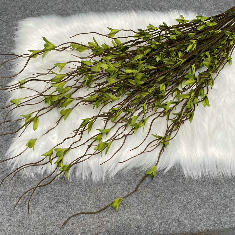 112cm、3本セット。人工のカーリーウィローの枝、シルク製 - Branch Curly Willow のレビューと価格