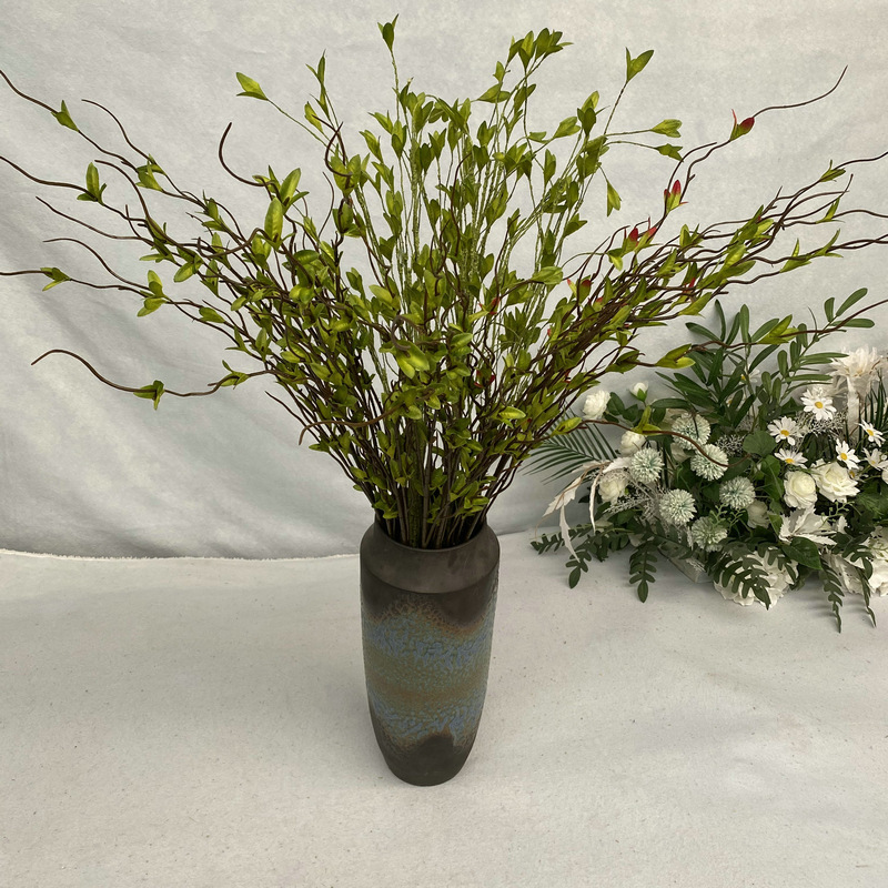 112cm、3本セット。人工のカーリーウィローの枝、シルク製 - Branch Curly Willow のレビューと価格