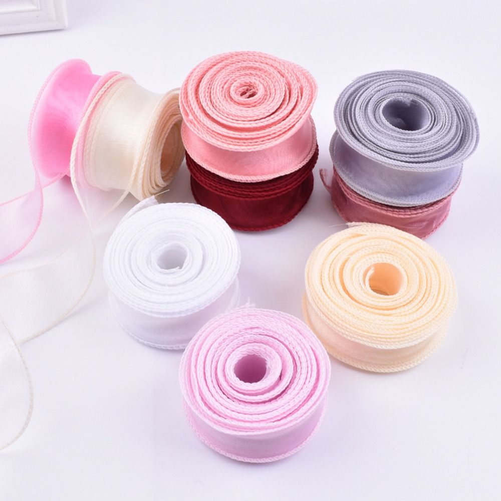 40mm幅、10ヤード巻きのサテンリボン、フラワーブーケラッ - Ribbon Organza Roll のレビューと価格