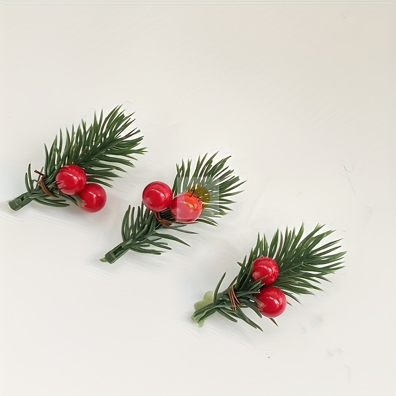 リアルな赤いベリーが付いた人工クリスマスパインブランチ20本 - Florist Supplies のレビューと価格
