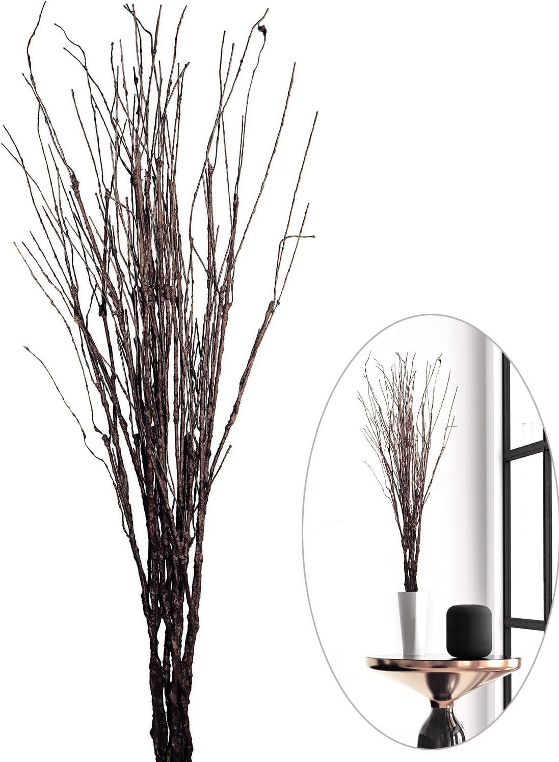 10本入り人工柳の枝、長さ30.7インチ、リアルな曲がり具合 - Branch Curly Willow のレビューと価格