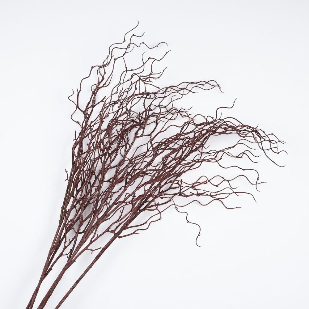 120cmの長さの人工柳の枝、4つの枝を持つリアルなデザイン - Branch Curly Willow のレビューと価格