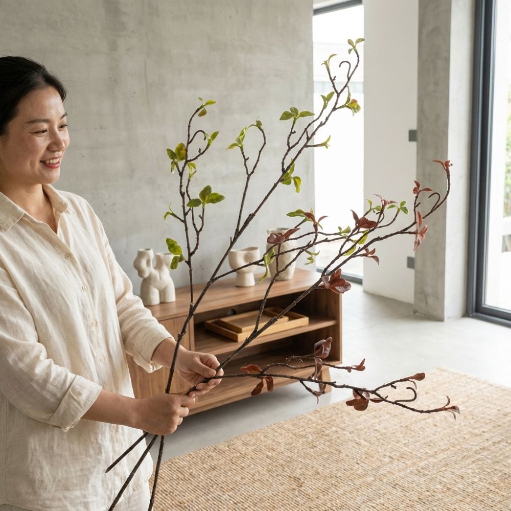 リアルタッチ人工柳の枯れ木、カールした枝、プラスチック製の模 - Branch Curly Willow のレビューと価格